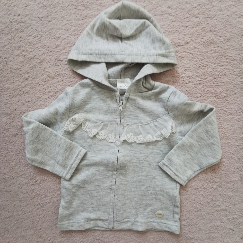 4/25 Japan brand futafuta Ruffled Full-zip summer  Hoodie